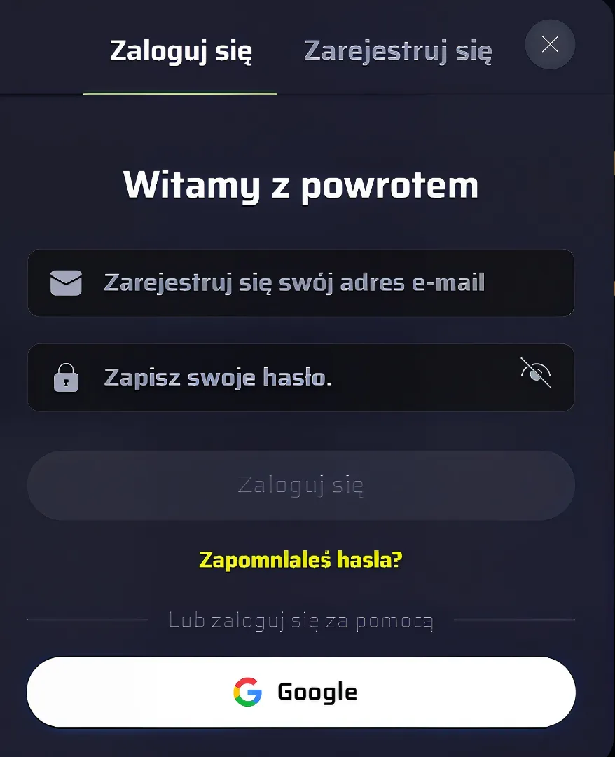 Logowanie do konta gracza w Bdmbet 